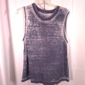 J Crew Knit Goods Womens Large Purple Sleeveless Tank Top Shirt Made In USA